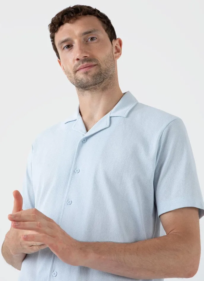 SUNSPEL Shirts Riviera Camp Collar Shirt Light Blue 8211 Men