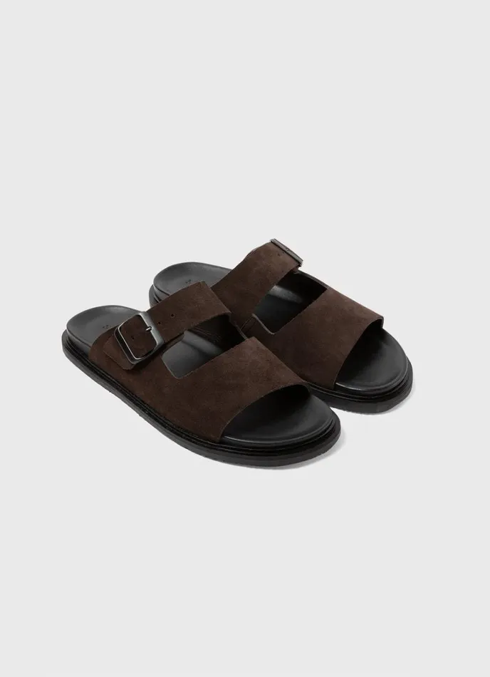 SUNSPEL Shoes Buckle Slider Brown 8211 Men
