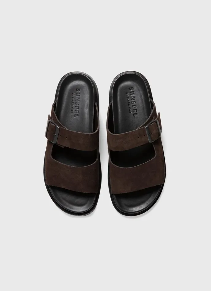 SUNSPEL Shoes Buckle Slider Brown 8211 Men