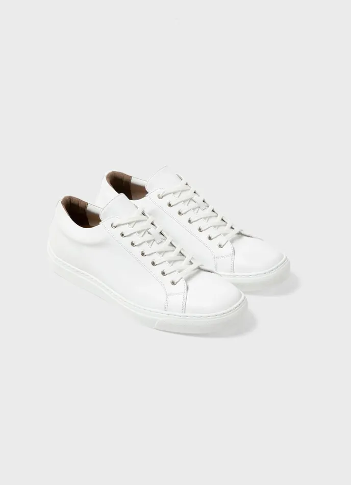 SUNSPEL Shoes Leather Tennis Shoe White 8211 Men
