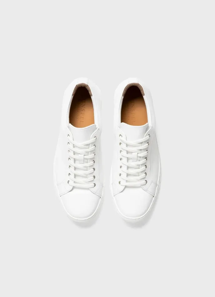 SUNSPEL Shoes Leather Tennis Shoe White 8211 Men