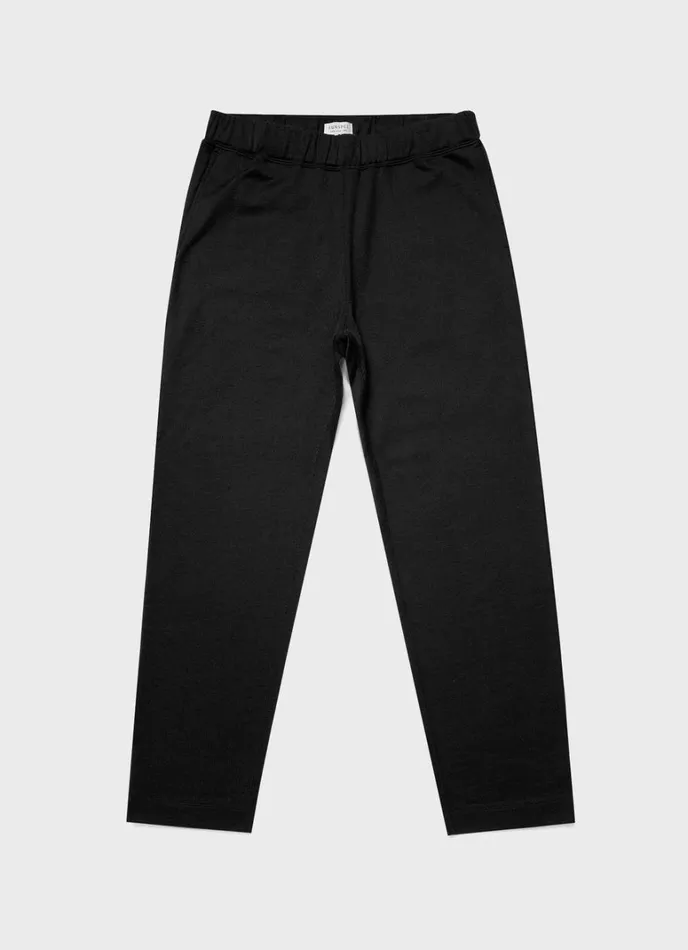 SUNSPEL Sweatshirts and Sweatpants Sea Island Cotton Sweatpants Black 8211 Men