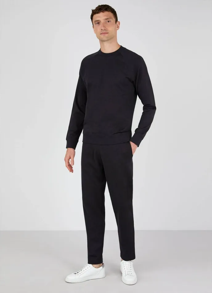 SUNSPEL Sweatshirts and Sweatpants Sea Island Cotton Sweatpants Black 8211 Men