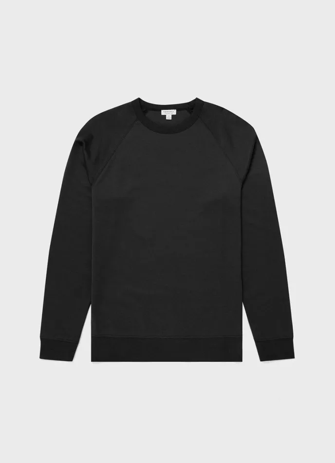 SUNSPEL Sweatshirts and Sweatpants Sea Island Cotton Sweatshirt Black 8211 Men SUNSPEL Sweatshirts and Sweatpants Sea Island Cotton Sweatshirt Black 8211 Men