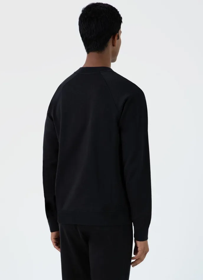 SUNSPEL Sweatshirts and Sweatpants Sea Island Cotton Sweatshirt Black 8211 Men