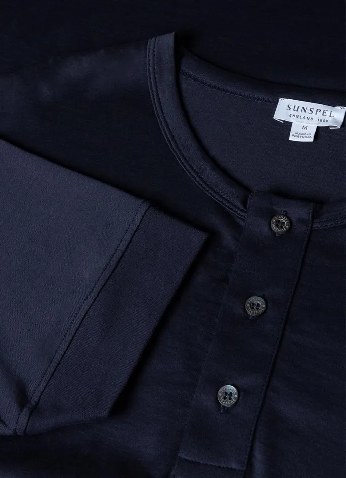 SUNSPEL Tshirts Henley Tshirt Navy 8211 Men