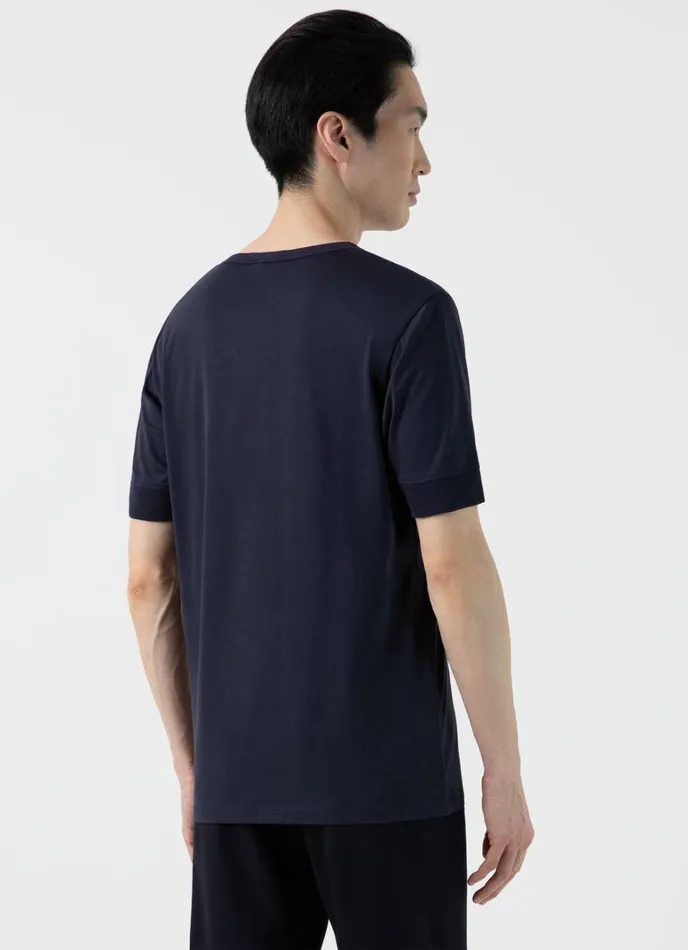 SUNSPEL Tshirts Henley Tshirt Navy 8211 Men