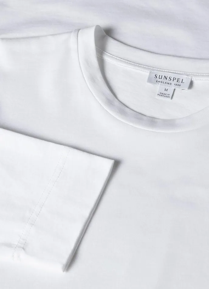 SUNSPEL Tshirts Long Sleeve Riviera Midweight Tshirt White 8211 Men