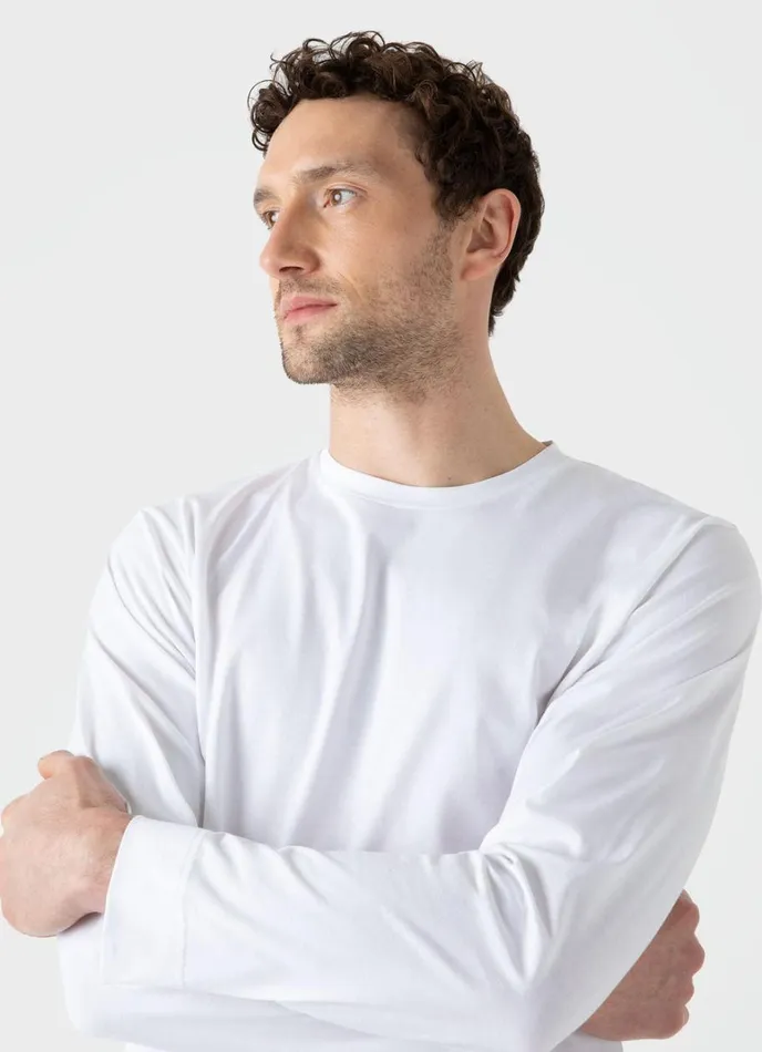 SUNSPEL Tshirts Long Sleeve Riviera Midweight Tshirt White 8211 Men