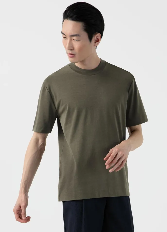 SUNSPEL Tshirts Relaxed Fit Heavyweight Tshirt Khaki 8211 Men