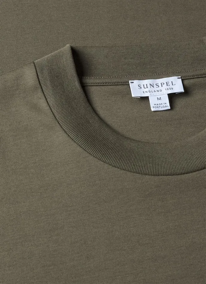 SUNSPEL Tshirts Relaxed Fit Heavyweight Tshirt Khaki 8211 Men