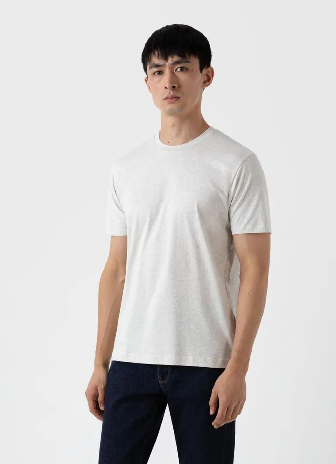 SUNSPEL Tshirts Riviera Midweight Tshirt Archive White Melange 8211 Men