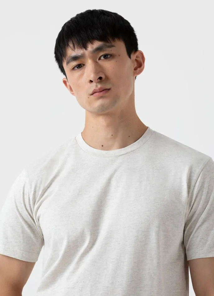 SUNSPEL Tshirts Riviera Midweight Tshirt Archive White Melange 8211 Men