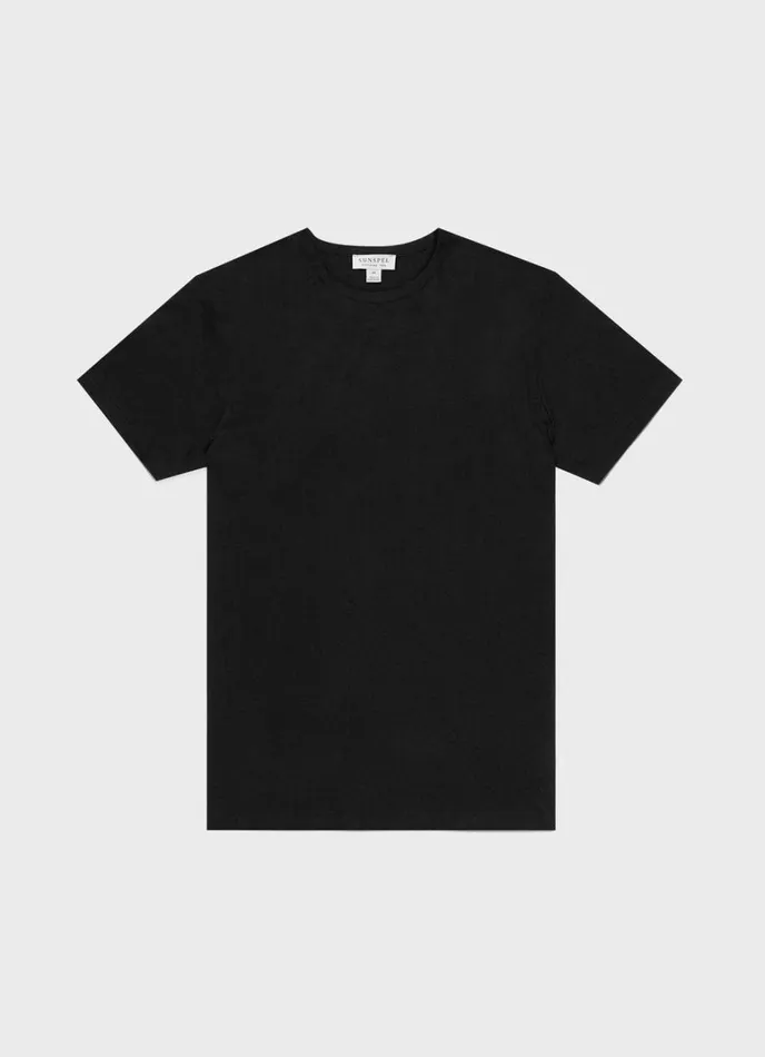 SUNSPEL Tshirts Sea Island Cotton Tshirt Black 8211 Men