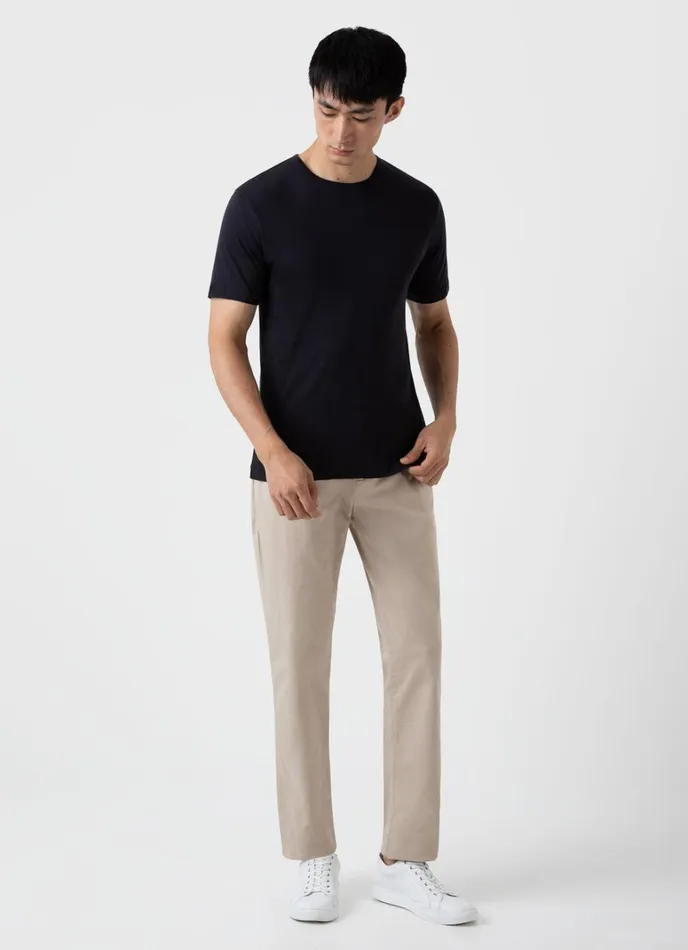SUNSPEL Tshirts Sea Island Cotton Tshirt Black 8211 Men