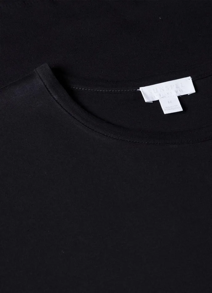 SUNSPEL Tshirts Sea Island Cotton Tshirt Black 8211 Men