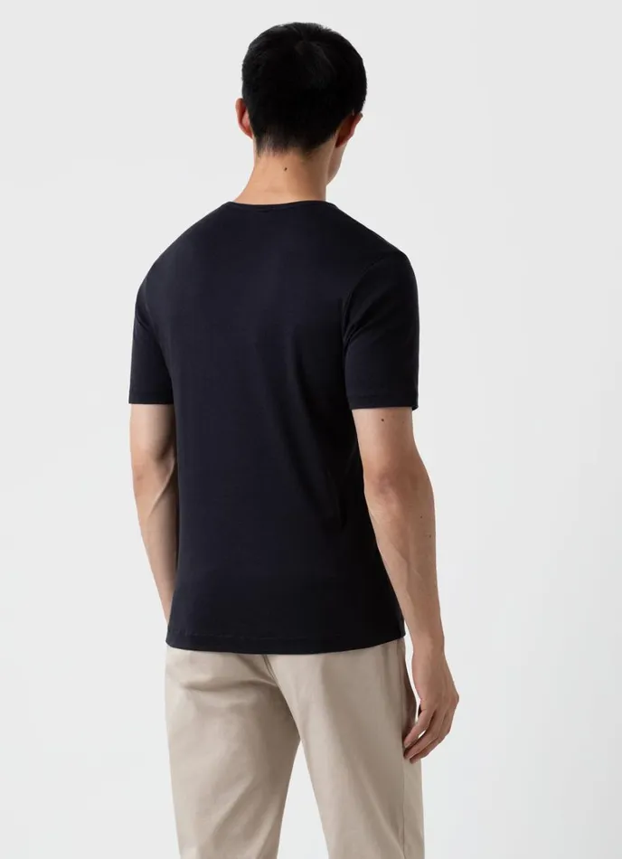 SUNSPEL Tshirts Sea Island Cotton Tshirt Black 8211 Men