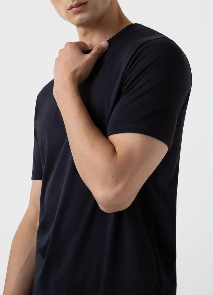 SUNSPEL Tshirts Sea Island Cotton Tshirt Black 8211 Men
