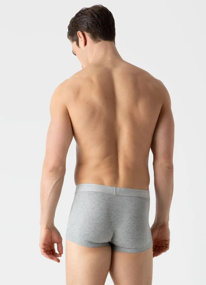 SUNSPEL Trunks and Shorts Stretch Cotton Trunks Grey Melange 8211 Men