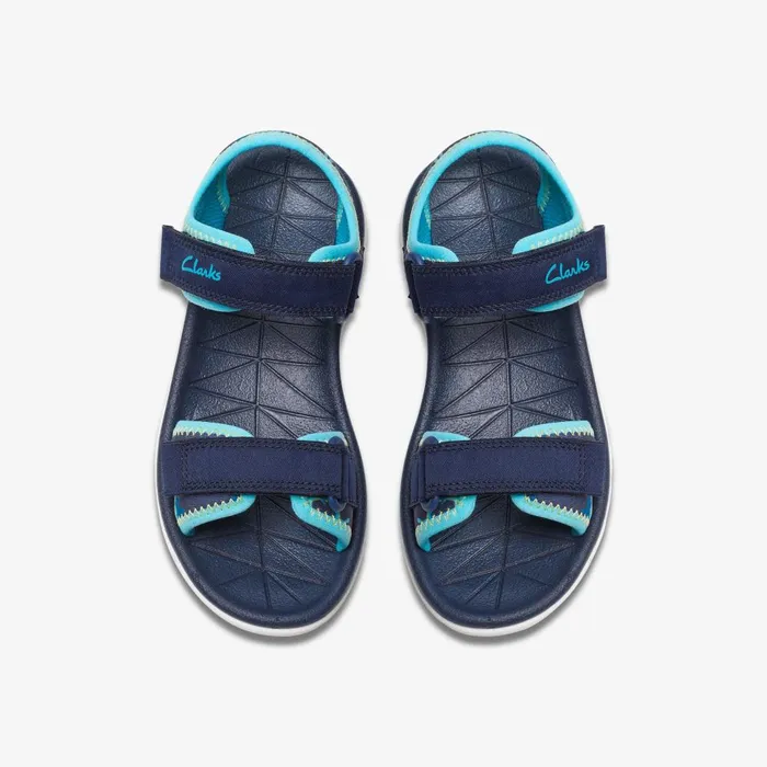 Surfing Tide Kid Navy Kids Clarks Sandals