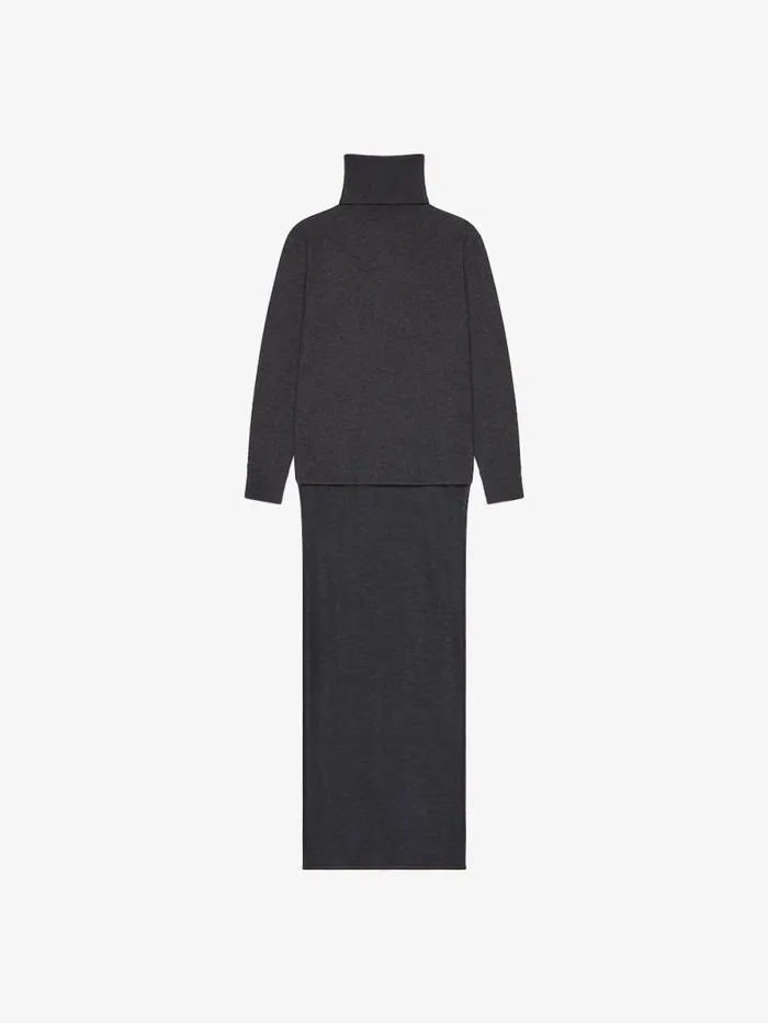 Sweater In Cashmere With Train Charcoal Women Givenchy Sweaters