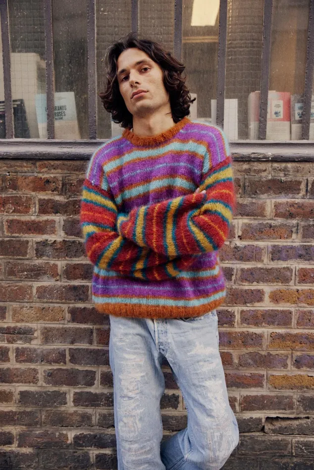 Sweaters Women Rose Carmine SWEATER COOL STRIPES MULTICOLOR