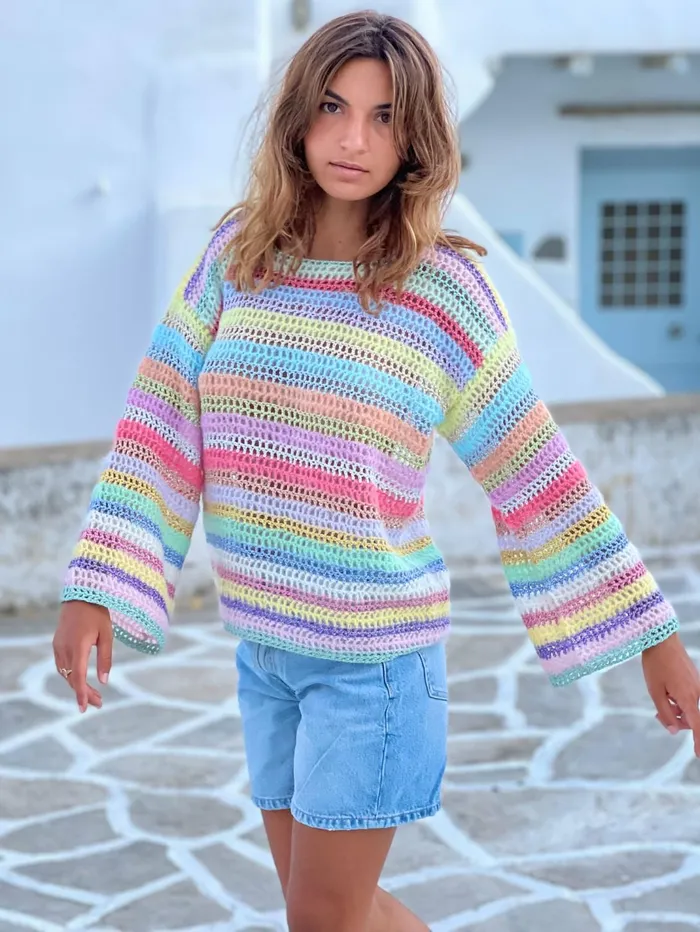 Sweaters Women Rose Carmine SWEATER RESILLE PASTELS