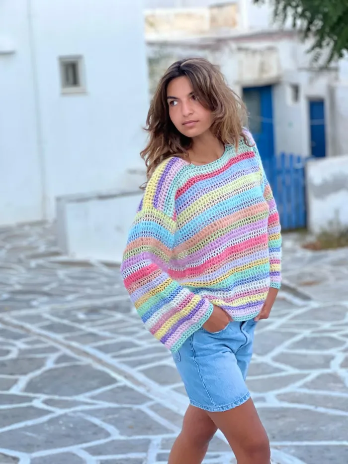 Sweaters Women Rose Carmine SWEATER RESILLE PASTELS