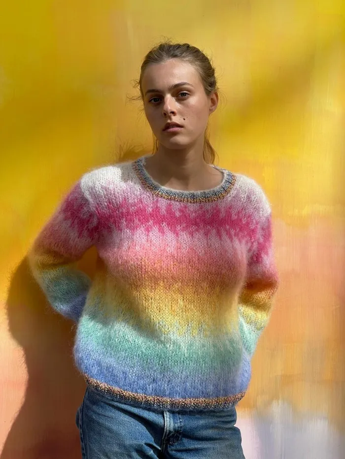 Sweaters Women Rose Carmine SWEATER TIEandDYE PASTEL