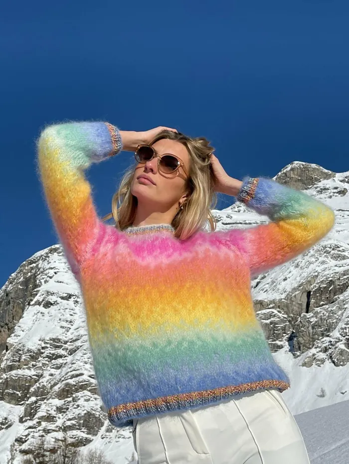 Sweaters Women Rose Carmine SWEATER TIEandDYE PASTEL