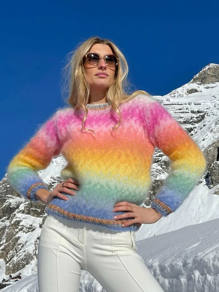 Sweaters Women Rose Carmine SWEATER TIEandDYE PASTEL