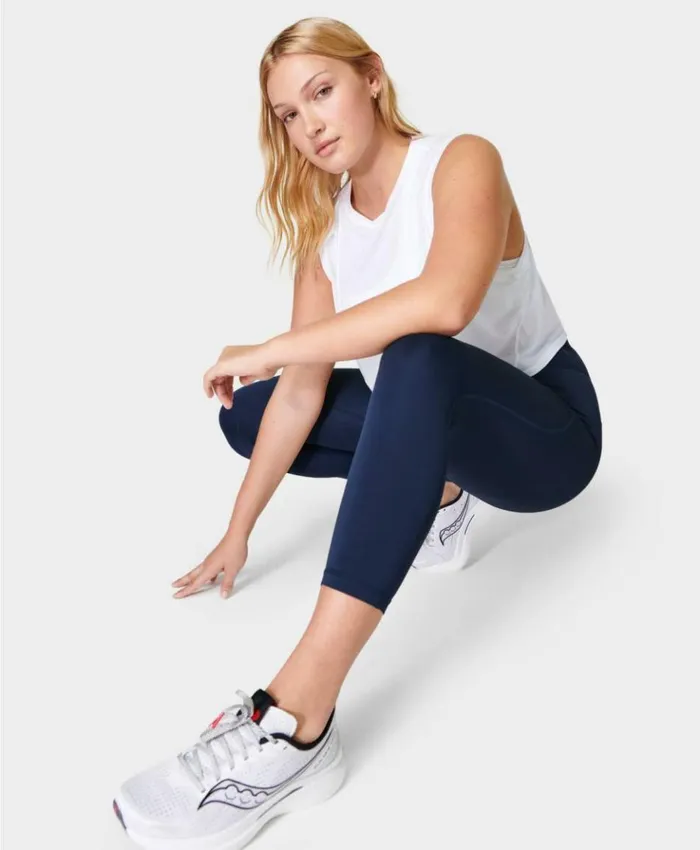 Sweaty Betty All Day 78 Leggings Navy Blue Clothing 78 Length