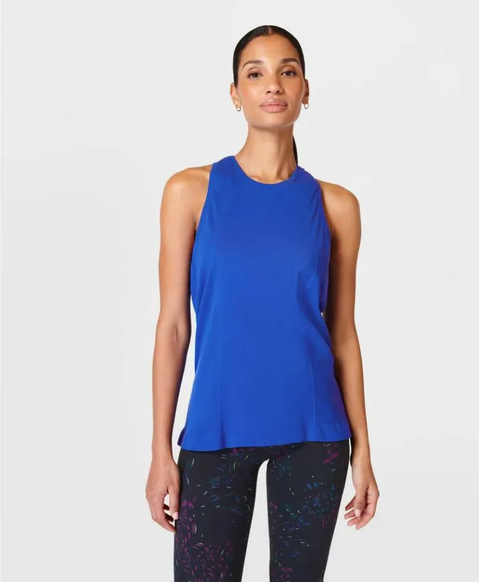 Sweaty Betty Athlete Seamless Featherweight Gym Tank Lightning Blue Clothing Tank Tops Sweaty Betty Athlete Seamless Featherweight Gym Tank Lightning Blue Clothing Tank Tops