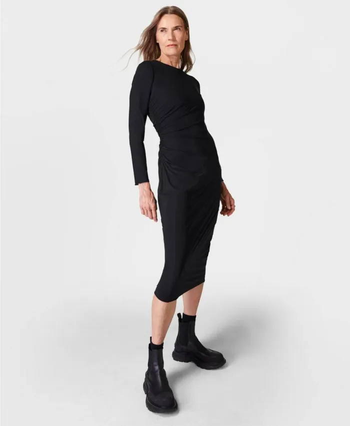 Sweaty Betty Explorer Sculpt Ruched Dress Black Clothing