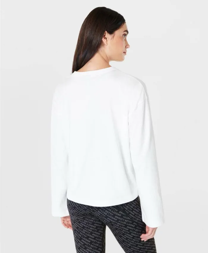 Sweaty Betty Graphic Long Sleeve Tee White Clothing Long Sleeve Tops