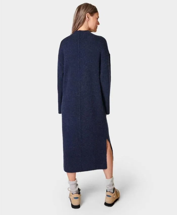 Sweaty Betty Pinnacle Wool Dress Navy Blue Clothing