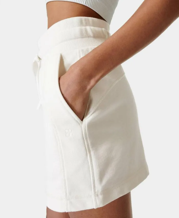 Sweaty Betty Revive High Waist Shorts Lily White Clothing Shorts Skirts