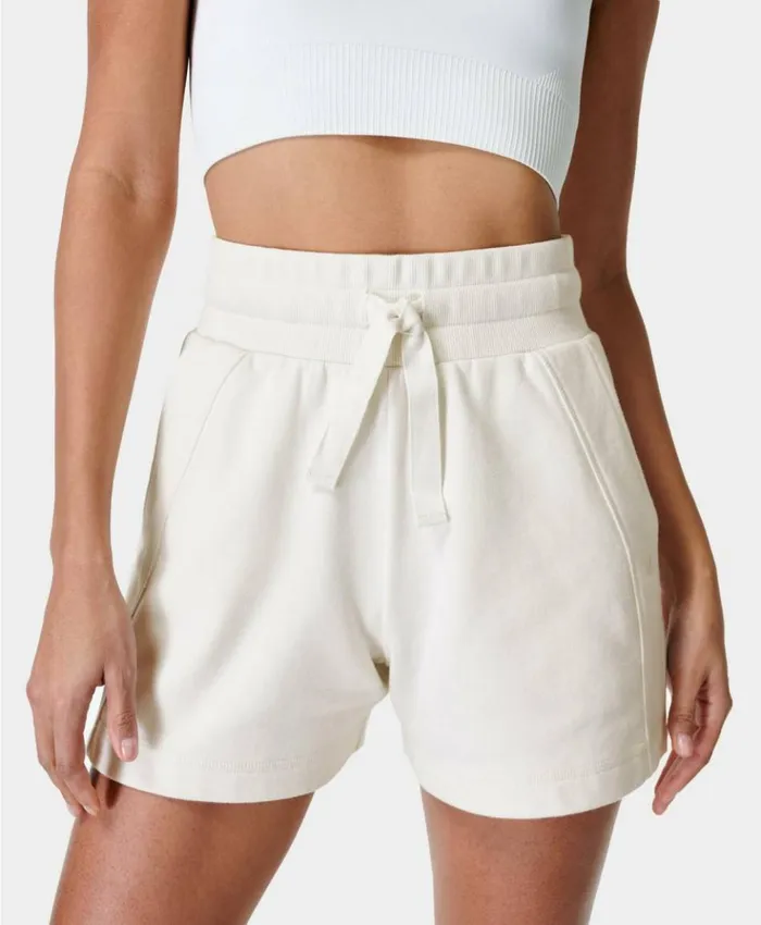 Sweaty Betty Revive High Waist Shorts Lily White Clothing Shorts Skirts