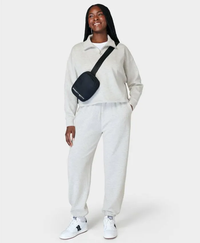Sweaty Betty Sand Wash Cuffed Pants Ice Grey Marl Clothing Pants