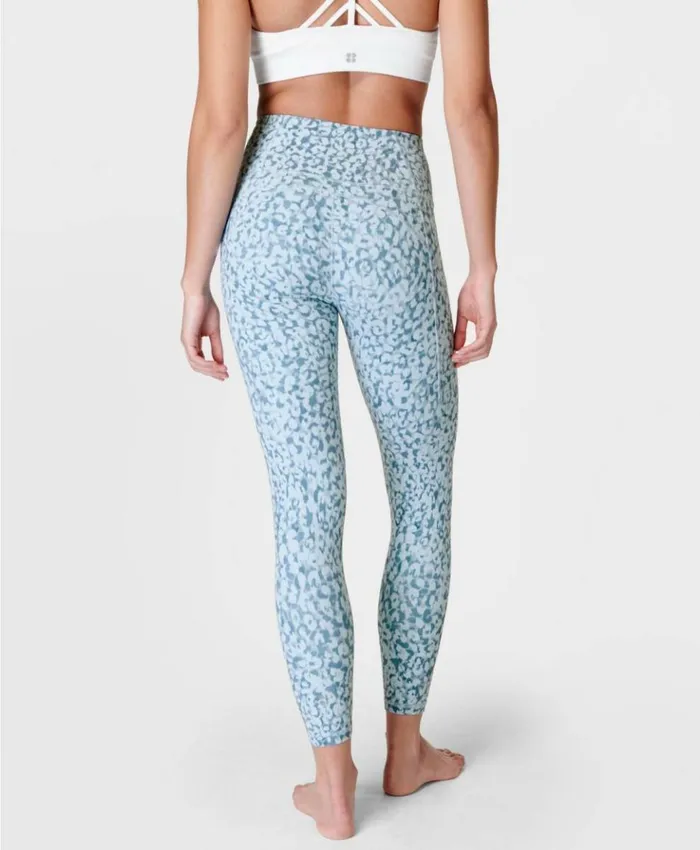 Sweaty Betty Super Soft 78 Yoga Leggings Blue Snow Leopard Print Clothing Yoga Pants Sweaty Betty Super Soft 78 Yoga Leggings Blue Snow Leopard Print Clothing Yoga Pants