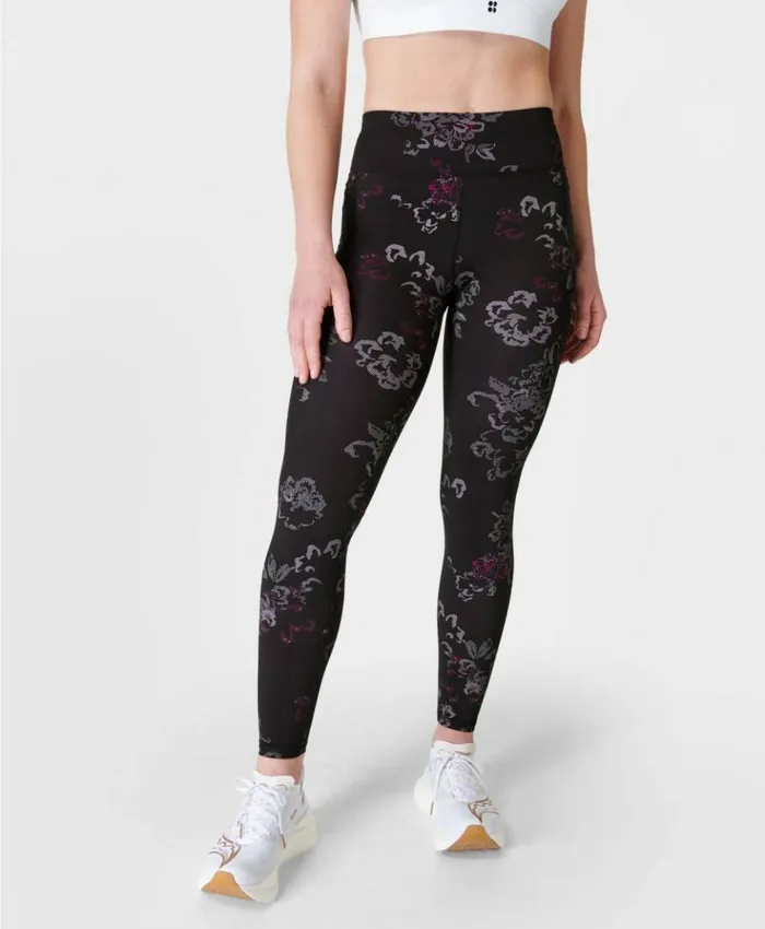 Sweaty Betty Zero Gravity Running Leggings Black Tech Floral Print Clothing Full Length Sweaty Betty Zero Gravity Running Leggings Black Tech Floral Print Clothing Full Length