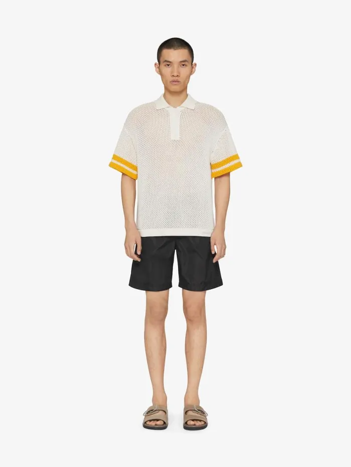 Swim Shorts With 4g Detail Black Men Givenchy Swimwear
