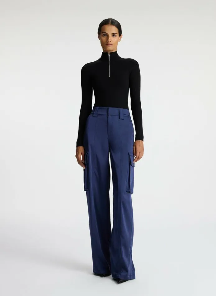 Swim Women ALC Bryan Satin Cargo Pant Evening Blue
