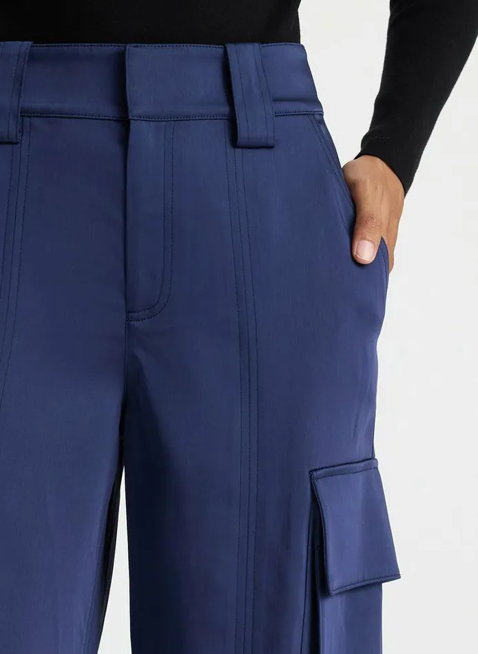 Swim Women ALC Bryan Satin Cargo Pant Evening Blue Swim Women ALC Bryan Satin Cargo Pant Evening Blue