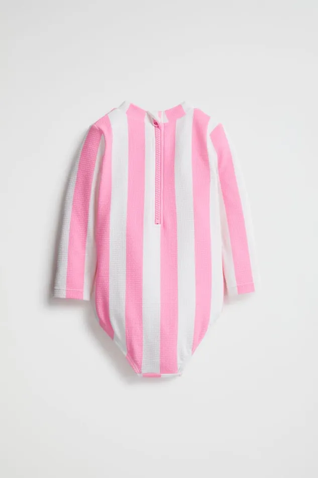 Swimwear Baby Seed Heritage Stripe Rashsuit Candy Pink