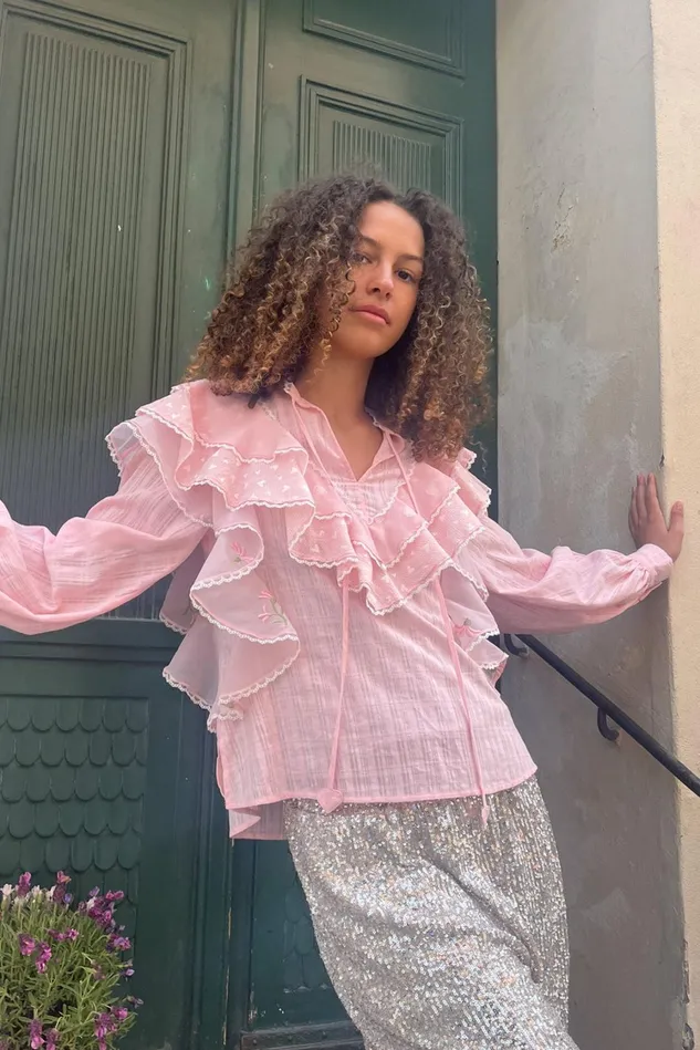 Sylvia Blouse 8211 Baby Pink Women Cras Tops