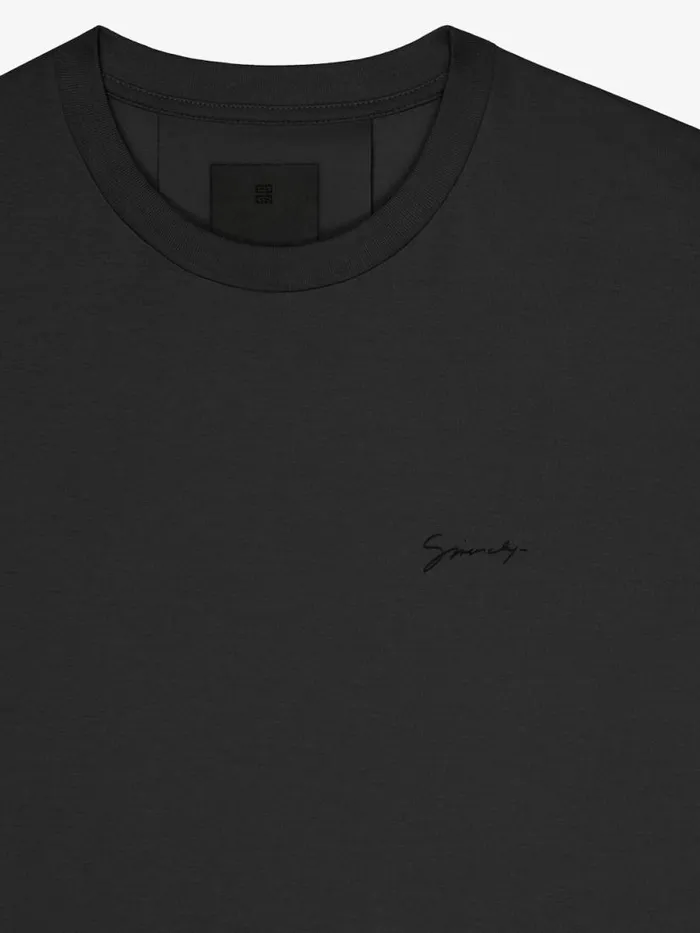 TShirt In Cotton With Baroque Print Charcoal Men Givenchy TShirts