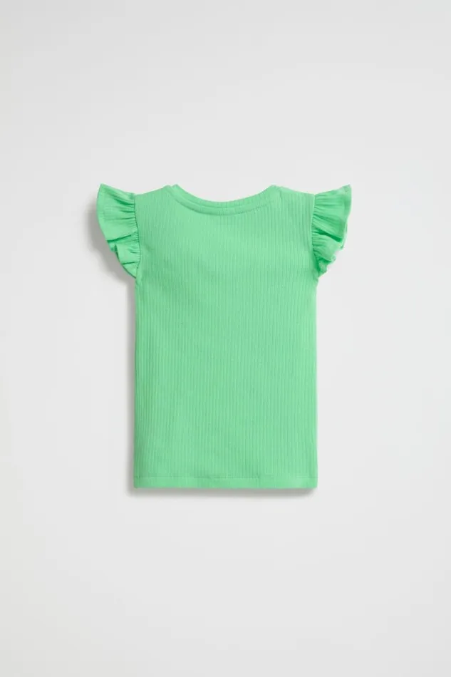 TShirts and Tops Baby Seed Heritage Rib Frill Tank Pine Lime