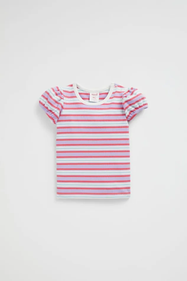 TShirts and Tops Baby Seed Heritage Rib Stripe Tee Wild Berry