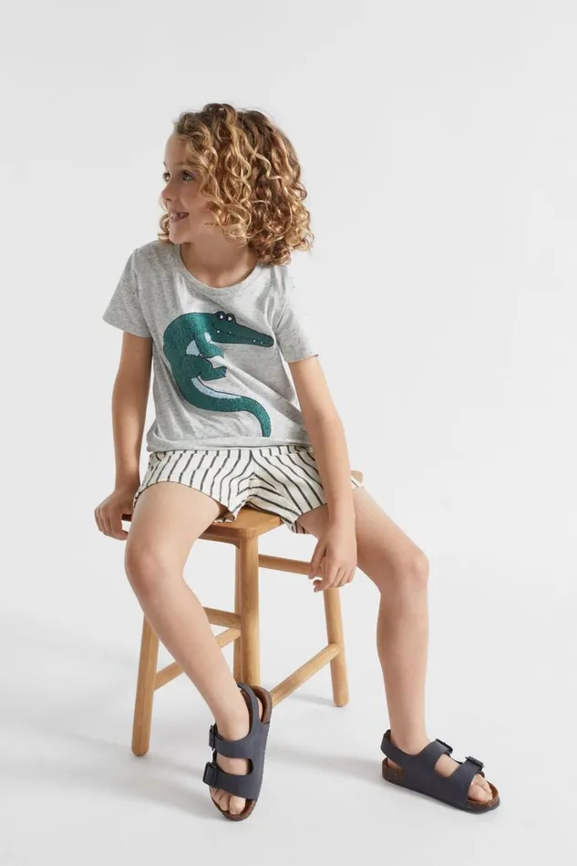 TShirts and Tops Boy Seed Heritage Croc Tee Cloudy Marle